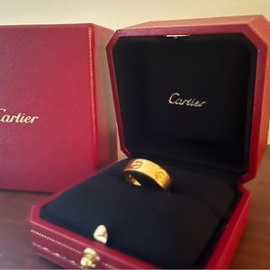 💎 Authentic Cartier Love Ring, 18K Solid Gold, Beautiful, Size 6 3/4 💖